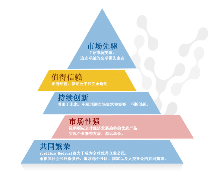 Pioneering, Market leading, pioneering company with global excellence, Reliable, Company that anyone can rely on and trust, Innovative  Company that is responsive to the market changes through continuous innovation, Marketable, Company that provides the optimal products in accordance with the market needs, Ethical, Exemplary company that contributes to the promotion of human welfare and society 